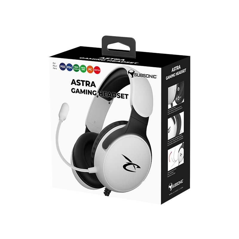 Casque audio gaming blanc et noir | Subsonic