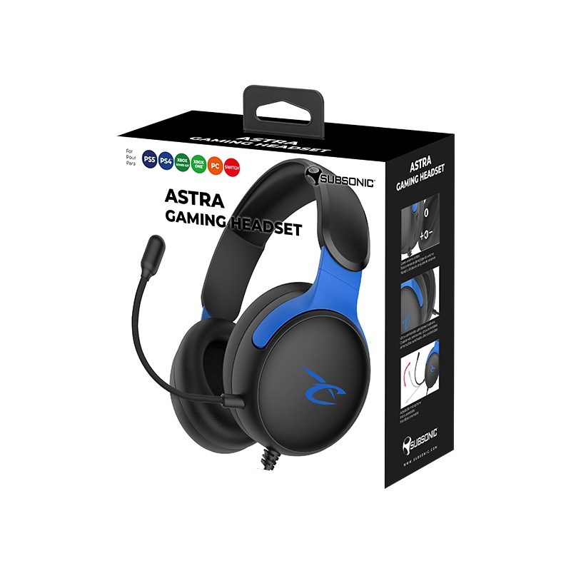 Casque audio gaming Astra Noir et Bleu | Subsonic