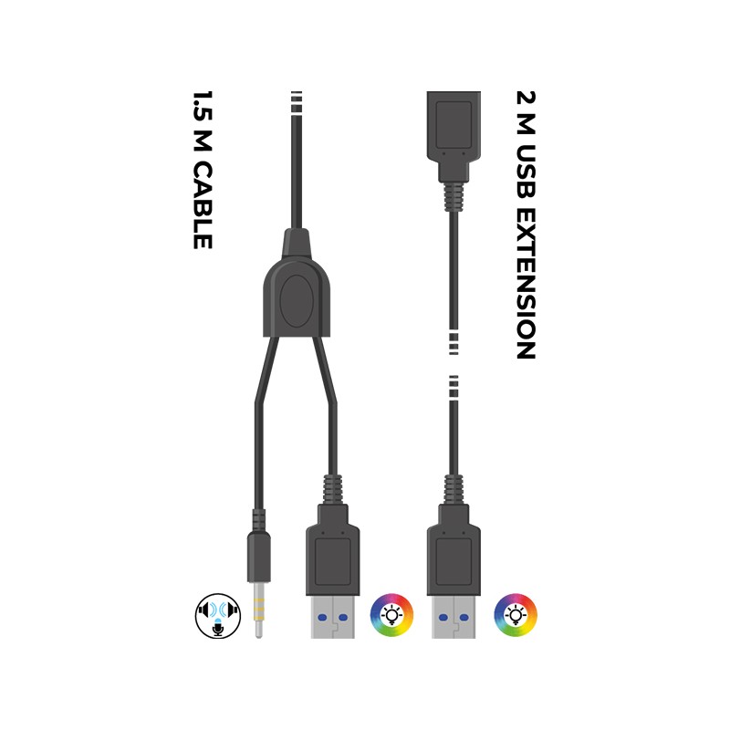 Auriculares de juego Spectra LED | Subsonic