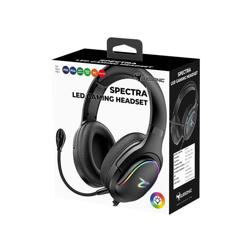 Casque audio gaming LED Spectra | Subsonic