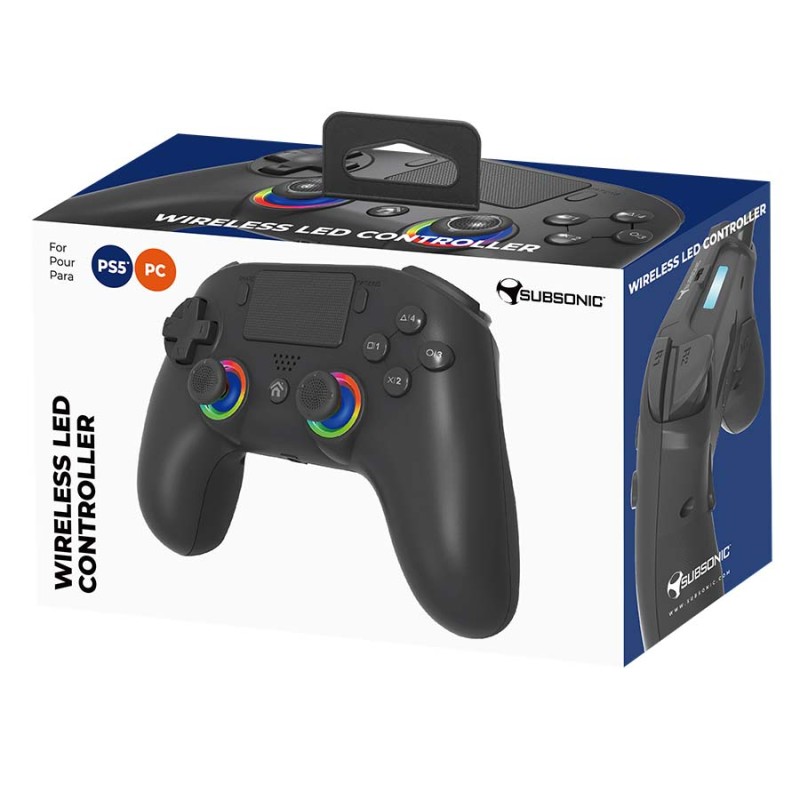 PS5 Wireless LED Controller - Black | Subsonic