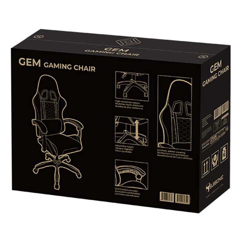 Silla de juego negra GEM | Subsonic