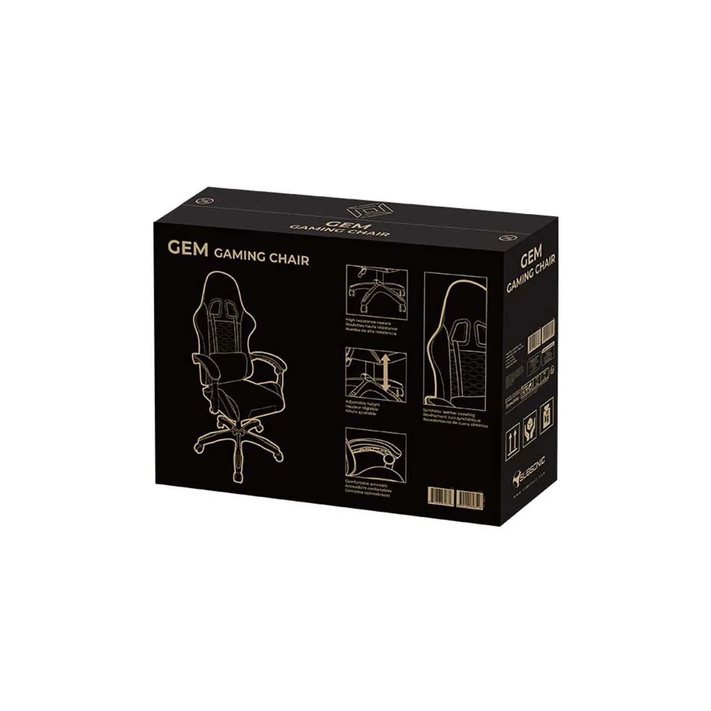 GEM schwarzer Gaming-Stuhl | Subsonic