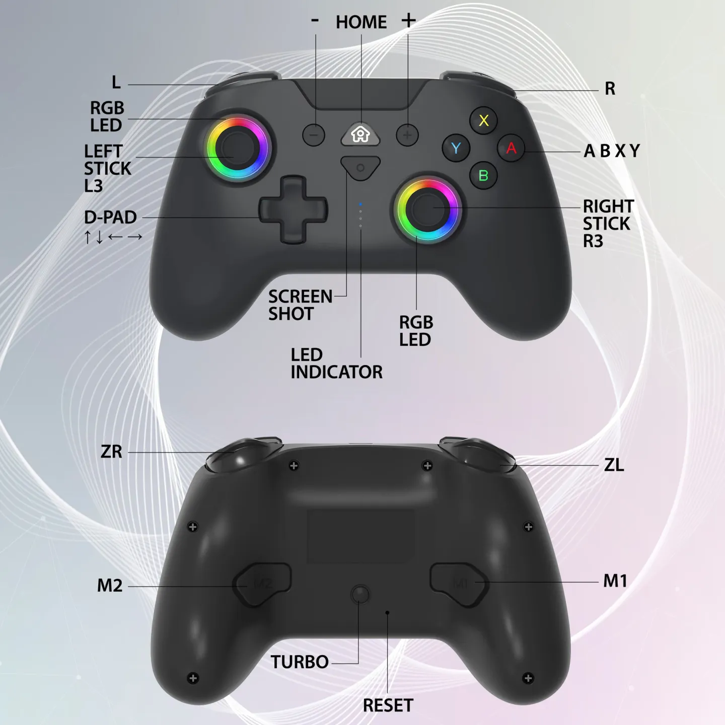 Controlador Led Inalámbrico Negro Subsonic
