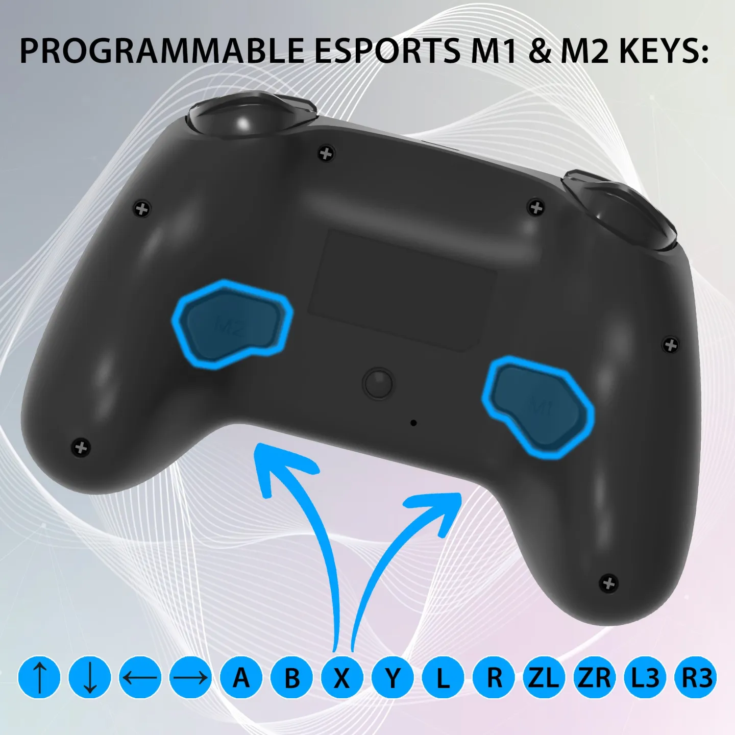 Manette Wireless Led Controller Black Subsonic
