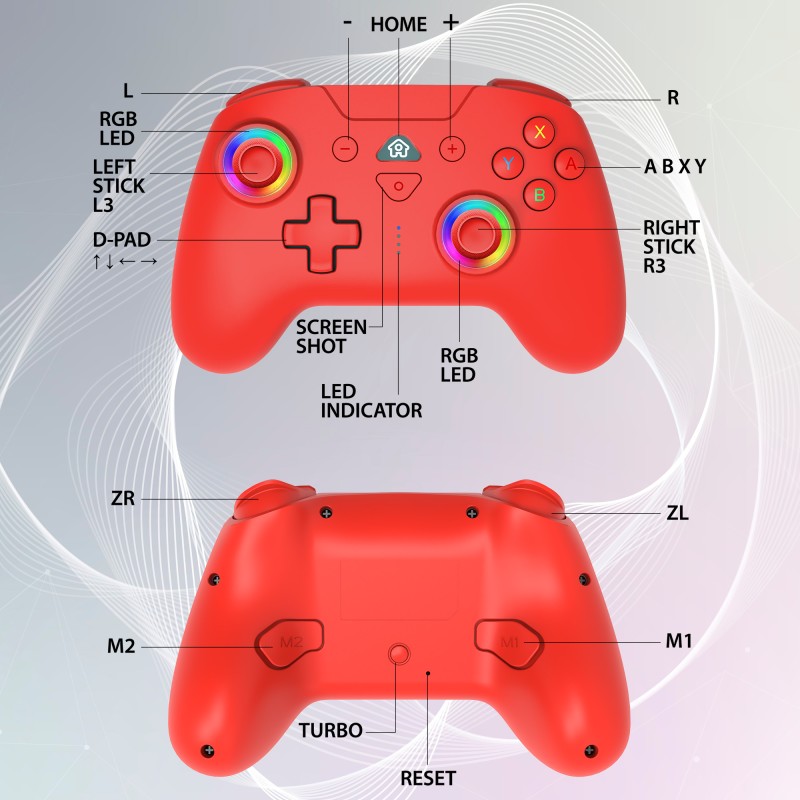 Wireless led controller for Switch red | Subsonic