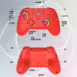 Manette Wireless Led Controller Red Subsonic