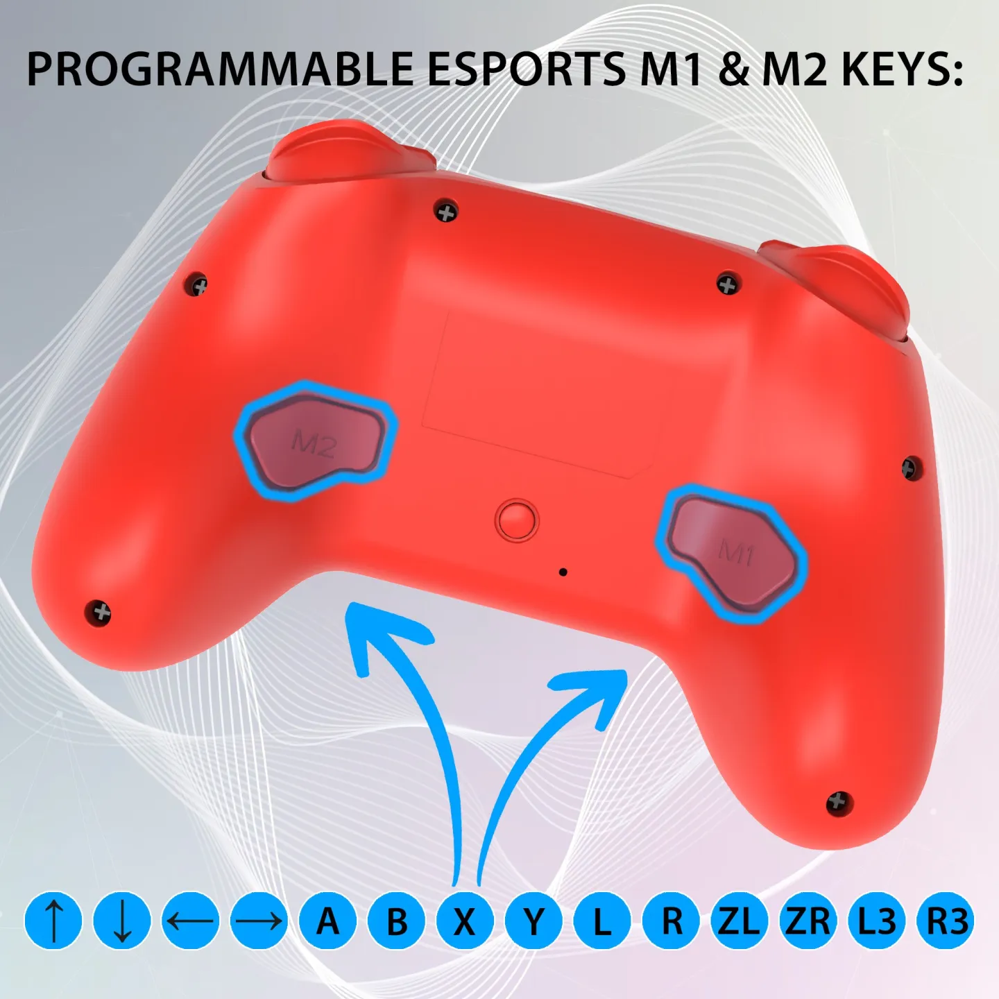 Manette Wireless Led Controller Red Subsonic
