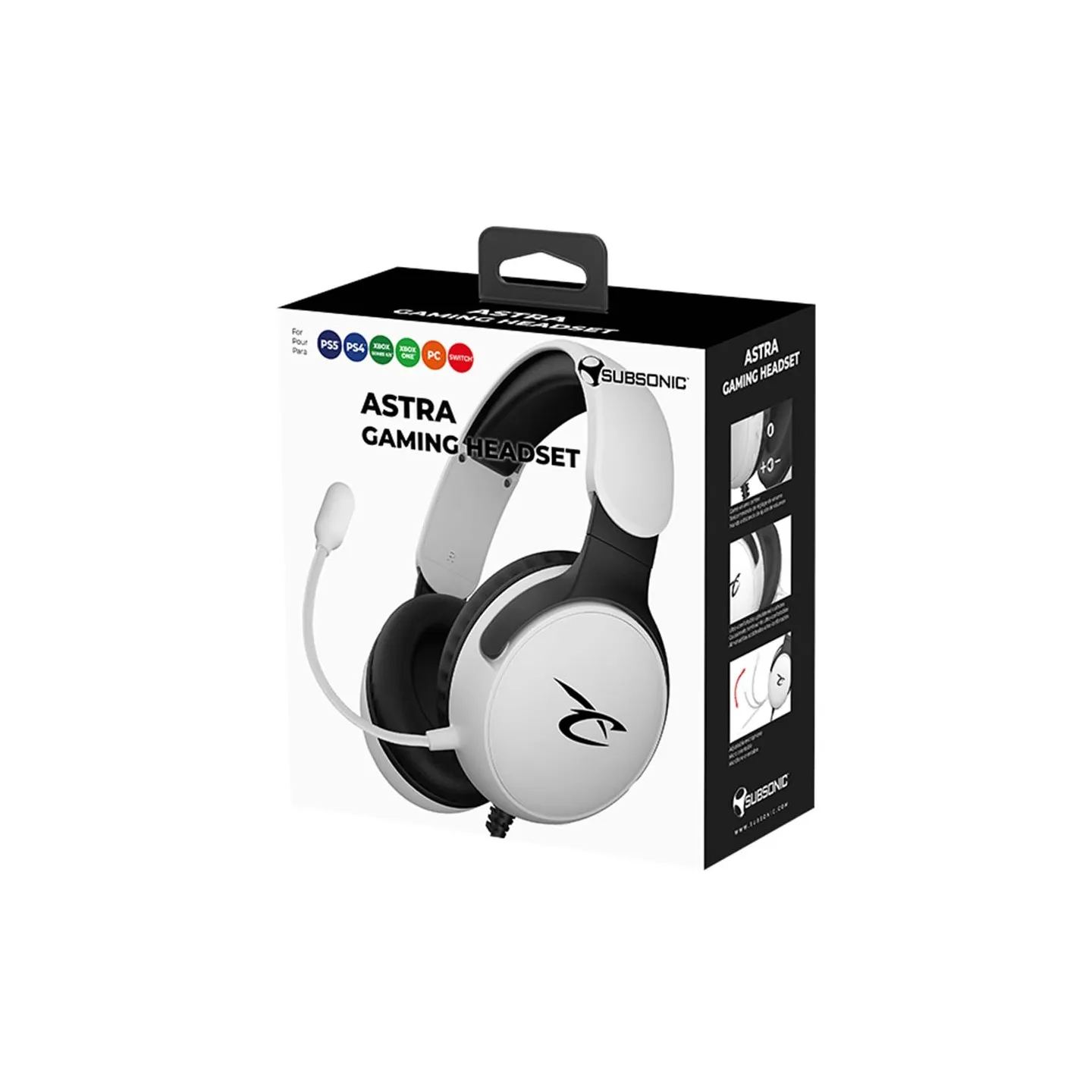 Auriculares gaming blanco y negro | Subsonic