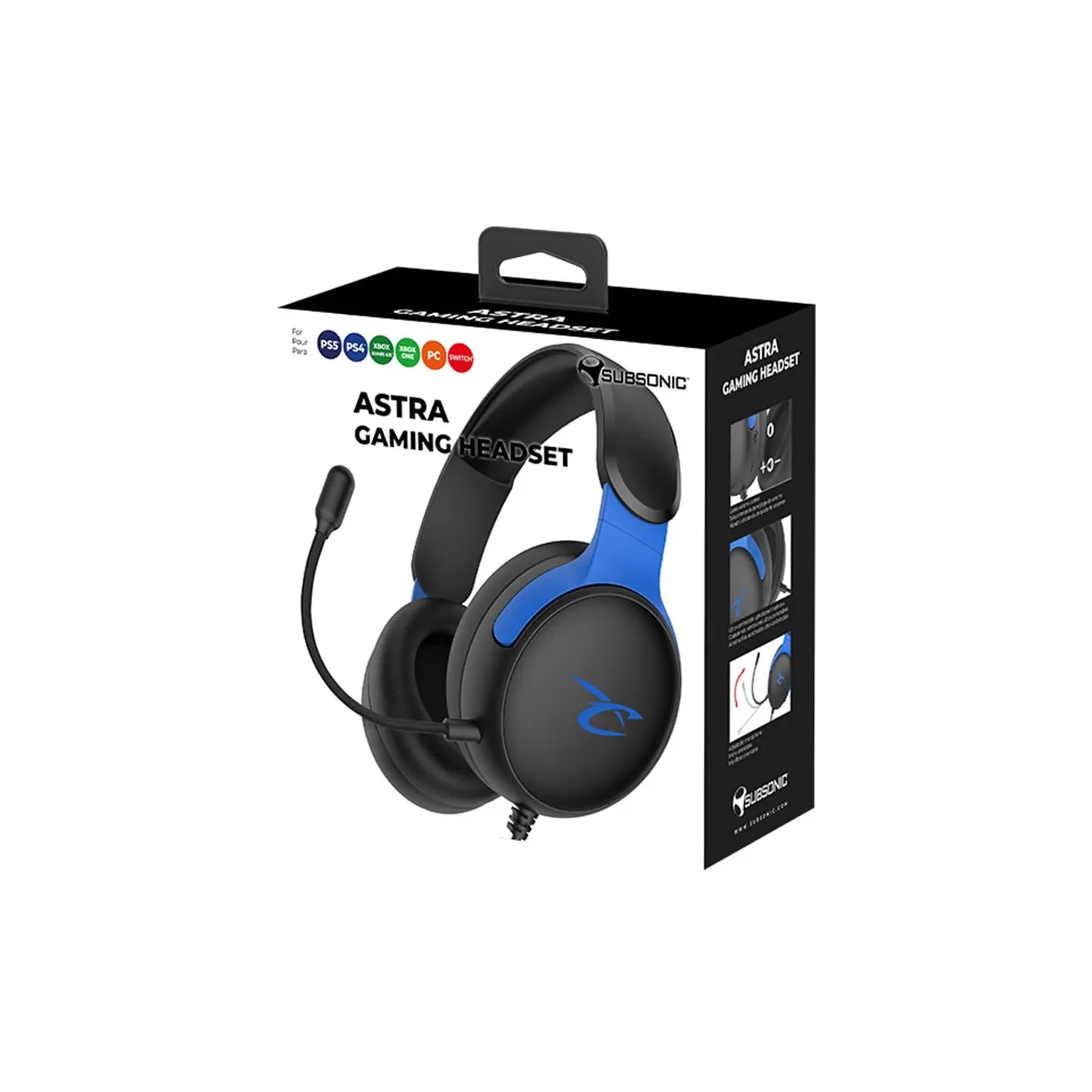 Auriculares Astra Gaming Negro y Azul | Subsonic