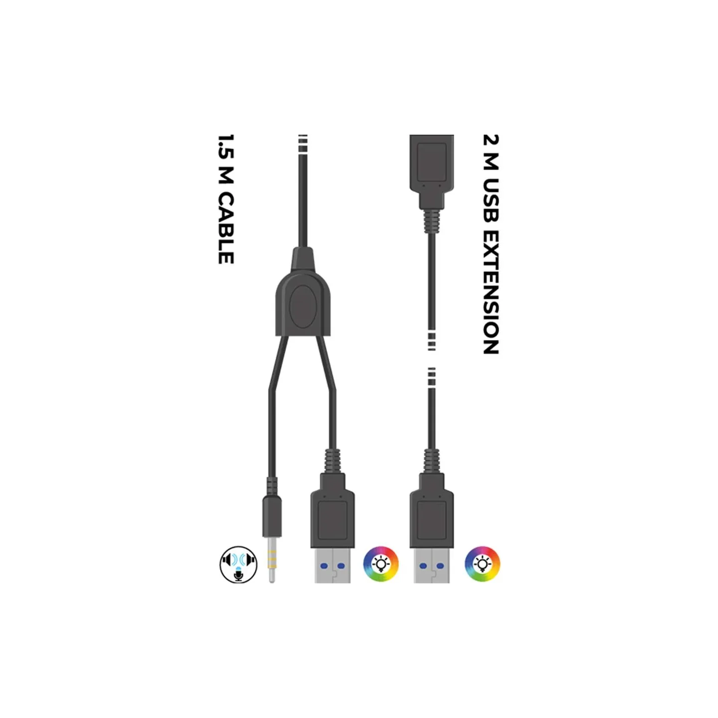 Casque audio gaming LED Spectra | Subsonic