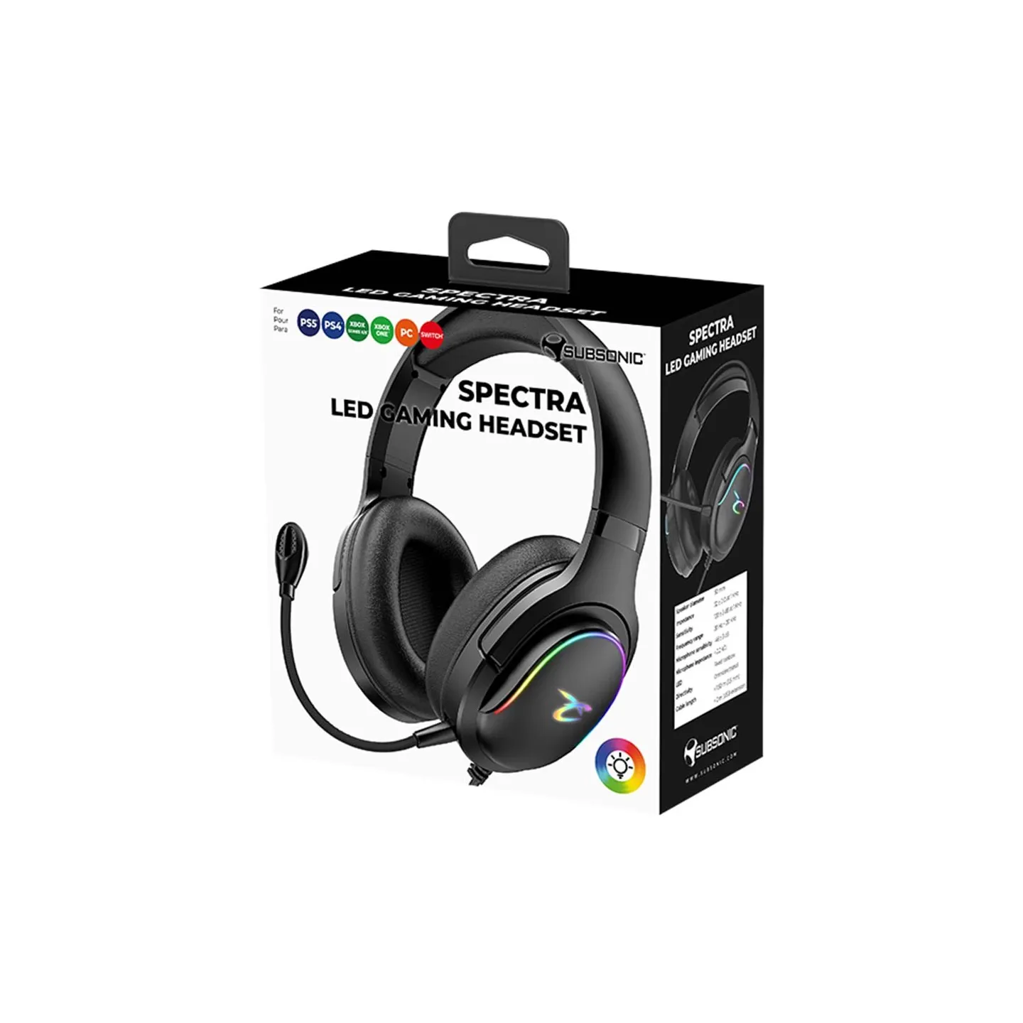Auriculares para juegos LED Spectra | Subsonic