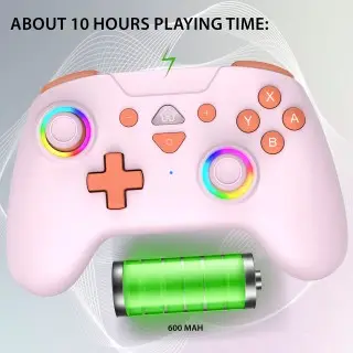 Manette Switch sans fil LED - Rose | Subsonic