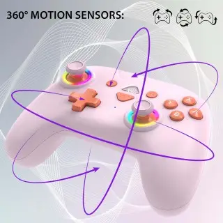 Manette Switch sans fil LED - Rose | Subsonic