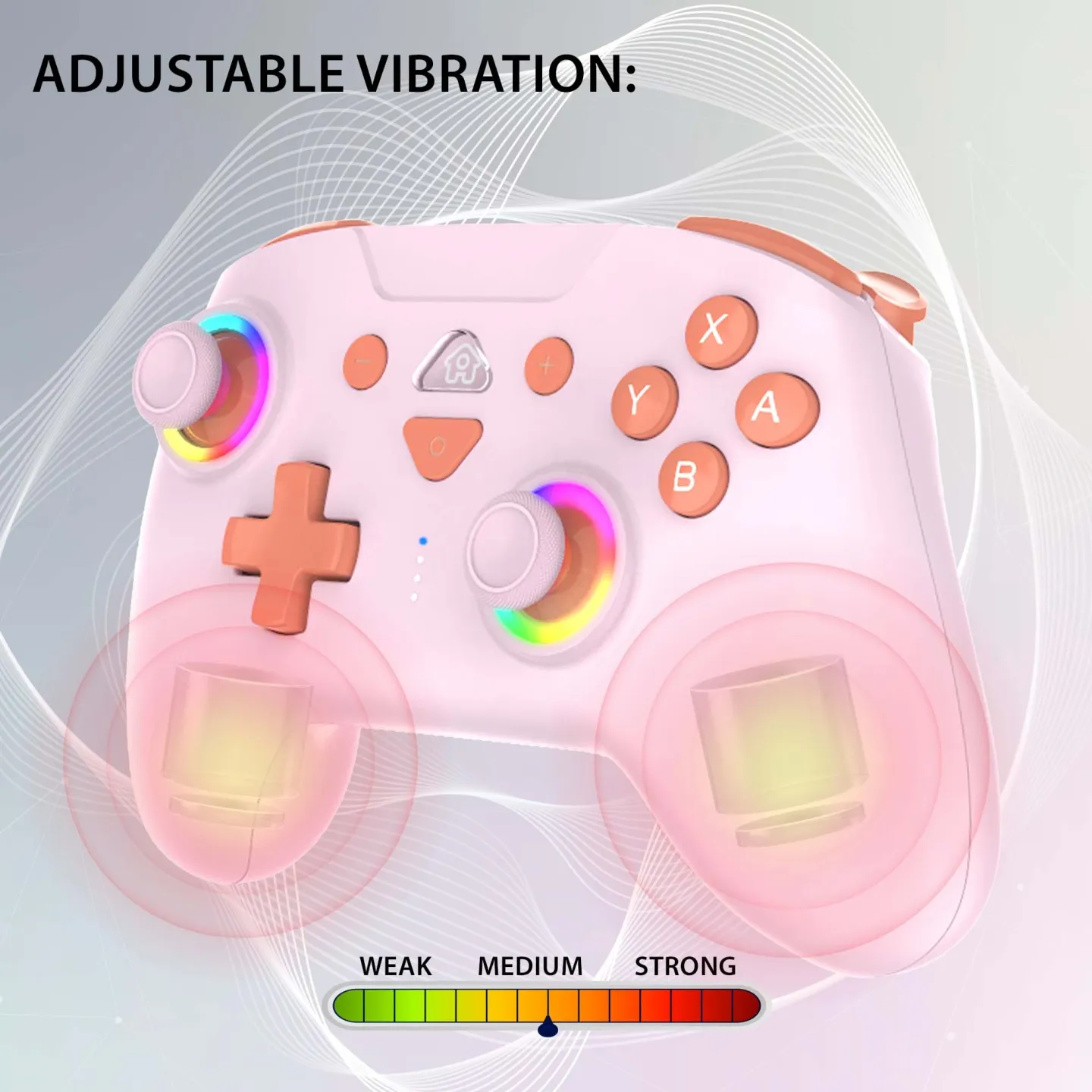 Manette Switch sans fil LED - Rose | Subsonic