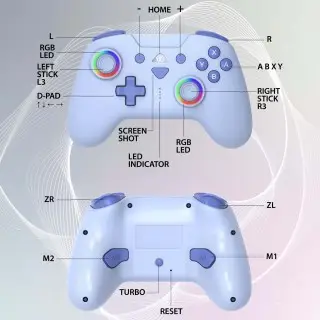 Mando inalámbrico led para Switch azul | Subsonic