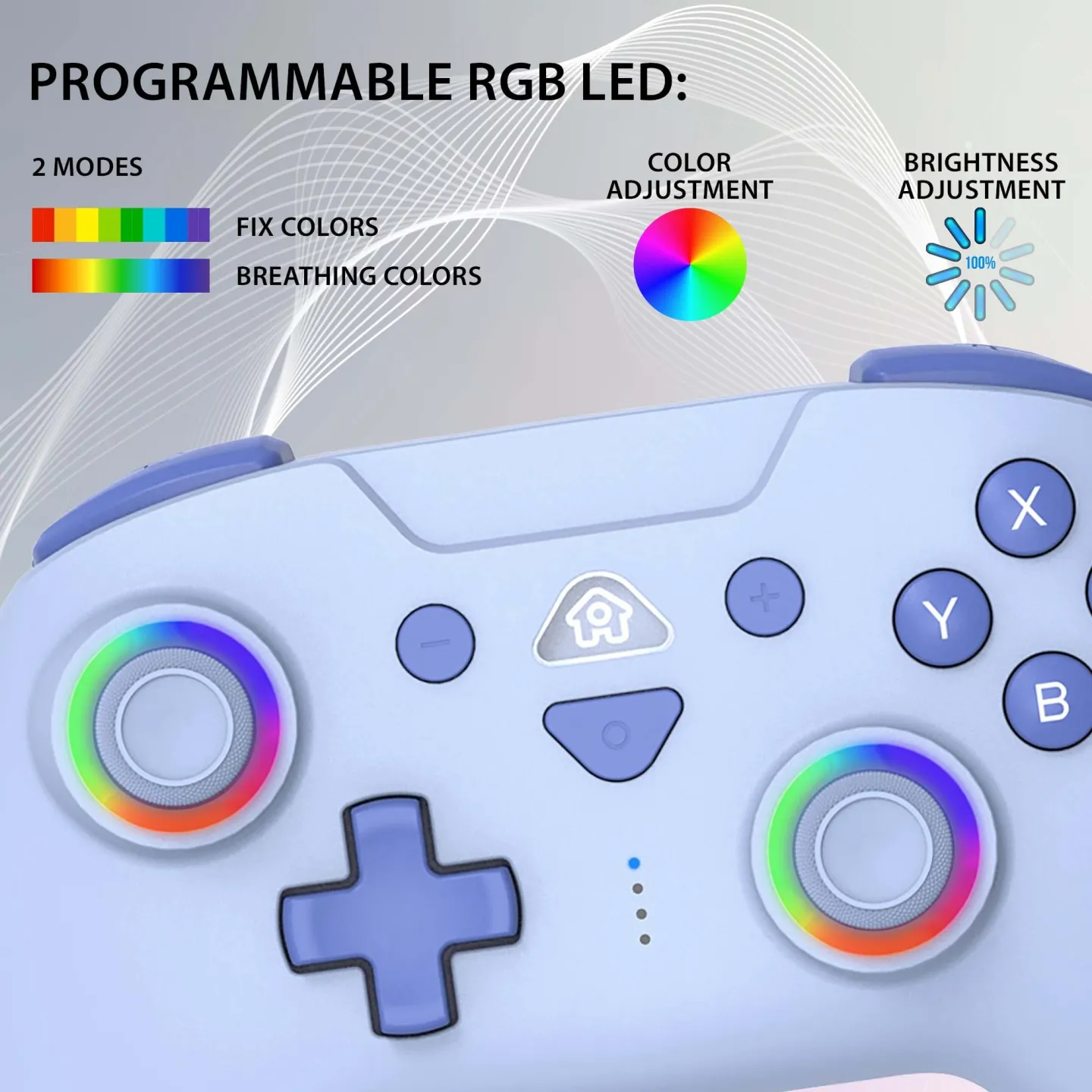 Manette Switch sans fil LED - Bleu | Subsonic