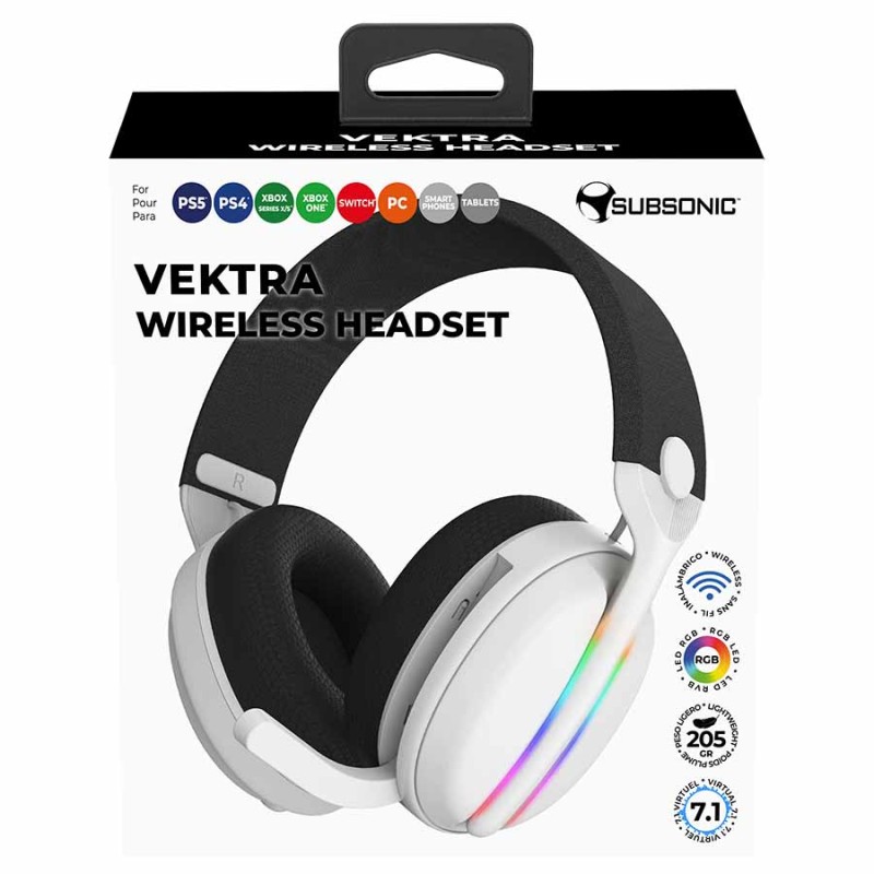 Vektra LED-Gaming-Headset - Weiß | Subsonic