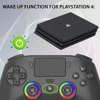 Manette PS4 sans fil LED - Noire | Subsonic
