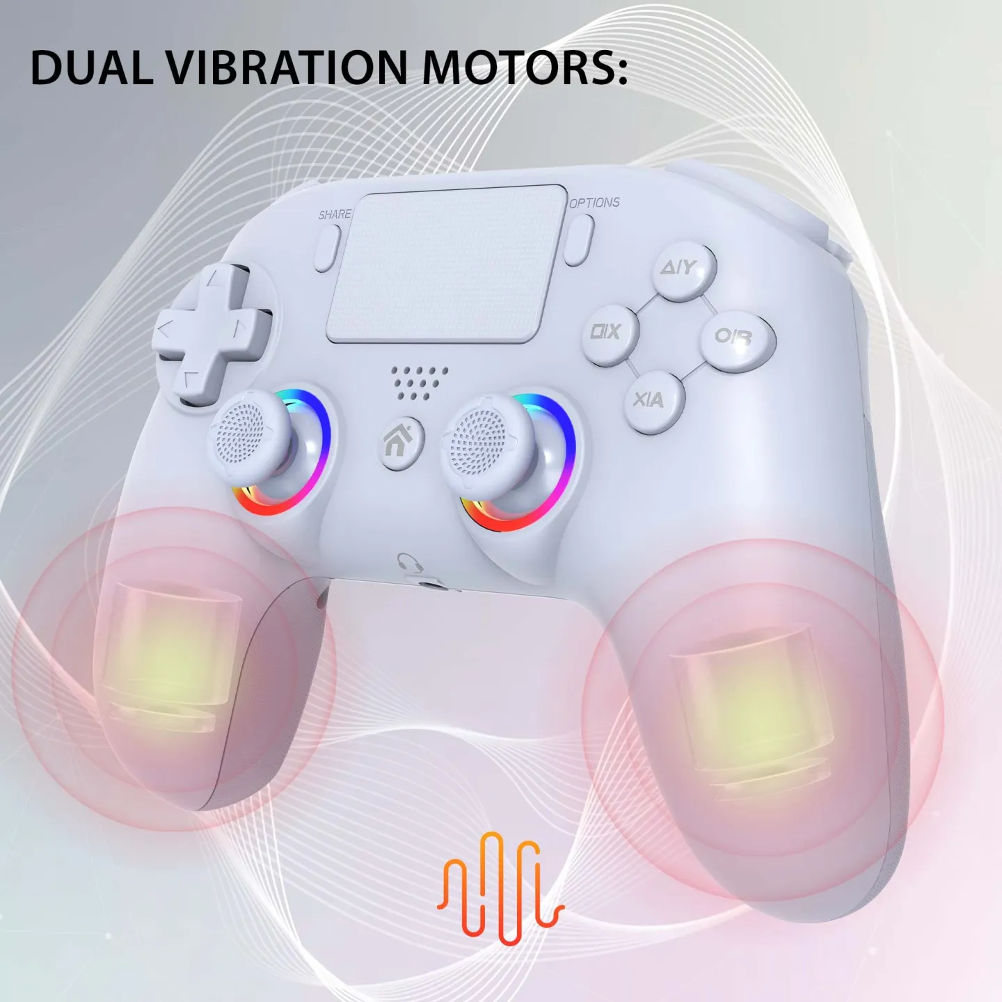Mando LED inalámbrico PS4/PC - Blanco | Subsonic