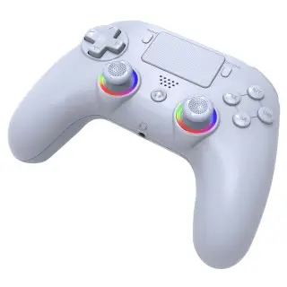 Manette PS4/PC sans fil LED - Blanche | Subsonic