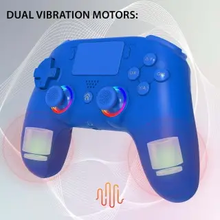 Manette PS4/PC sans fil LED - Bleue | Subsonic