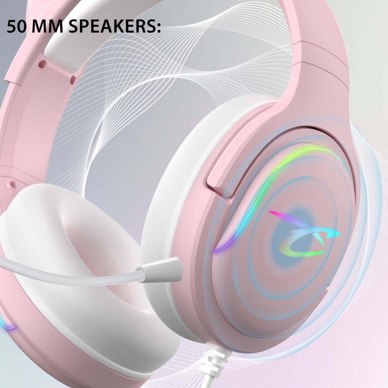 Auriculares de juego Spectra LED - Rosa | Subsonic