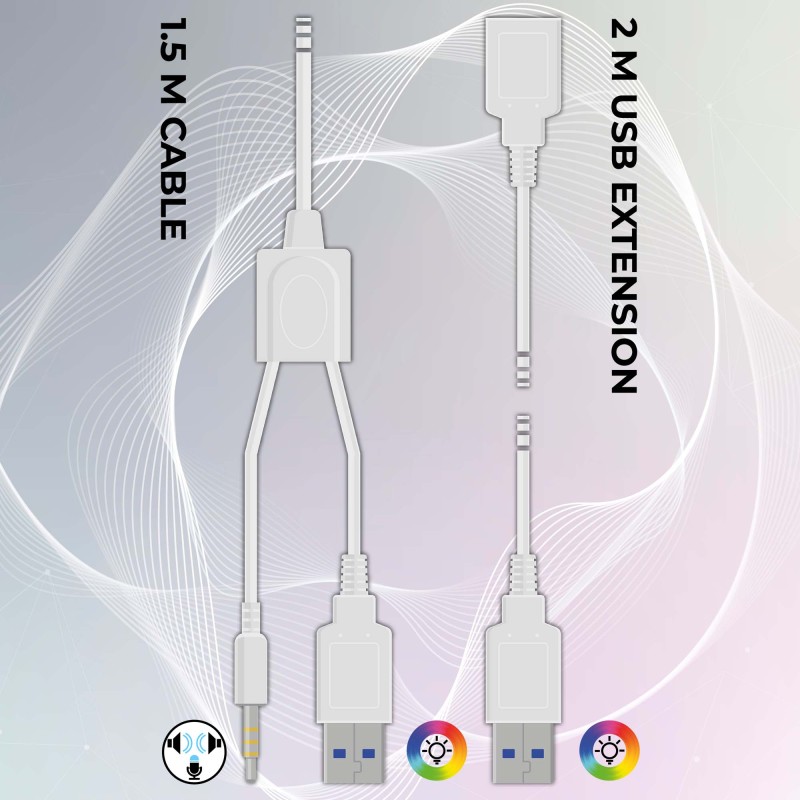 Auriculares de juego Spectra LED - Rosa | Subsonic