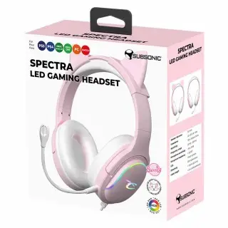 Auriculares de juego Spectra LED - Rosa | Subsonic