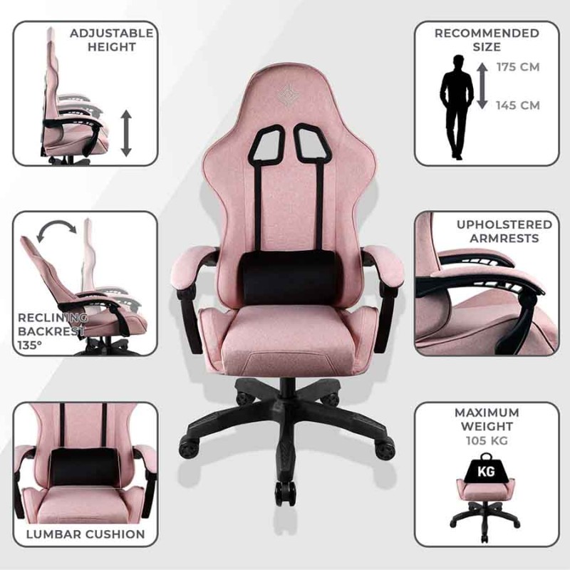 Rosa Gaming-Stuhl GEM | Subsonic