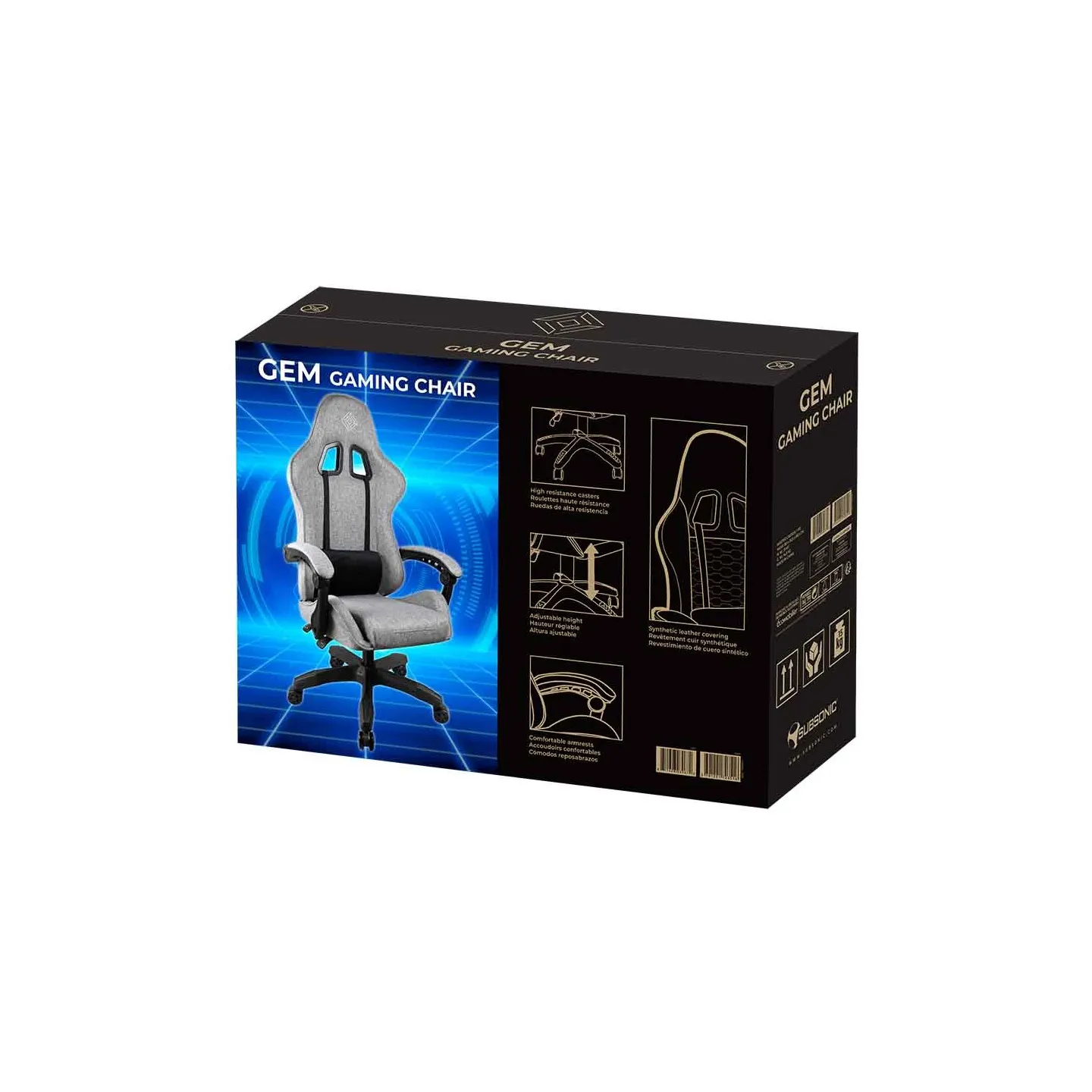 Chaise gaming Grise GEM | Subsonic