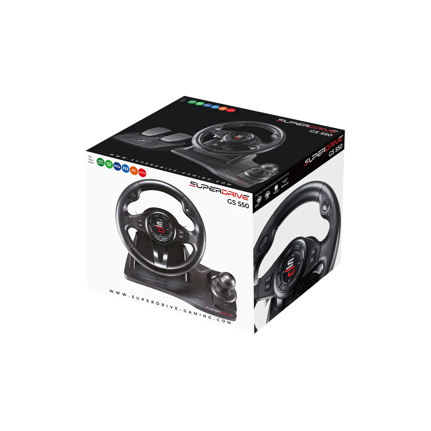 GS550 Rennlenkrad für Xbox Serie X, PS4, Switch, Xbox One, PC| Subsonic