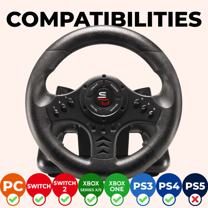 Superdrive SV450 gaming racing wheel | Subsonic