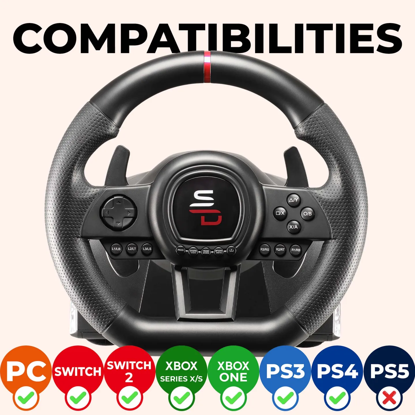 Volant de course gaming Superdrive SV650 | Subsonic