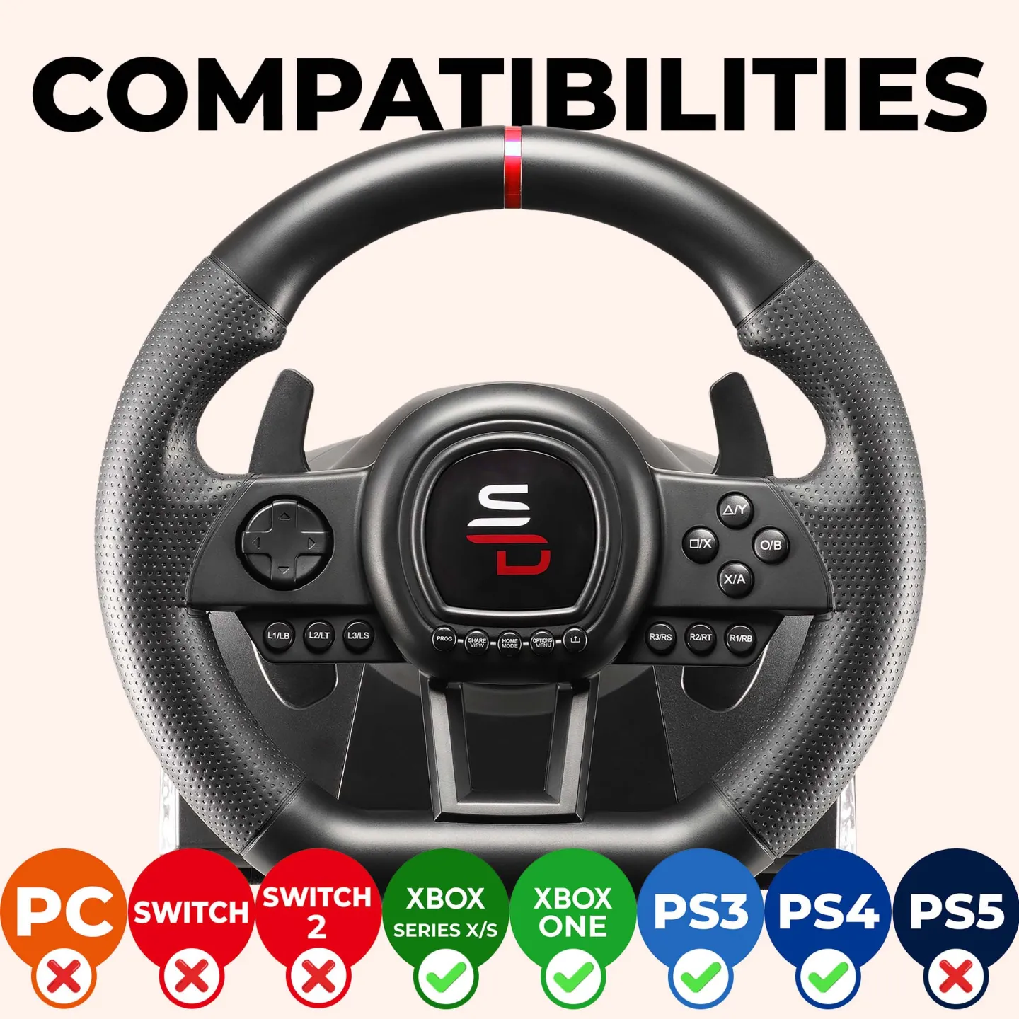 Volant de course gaming Superdrive GS650-X