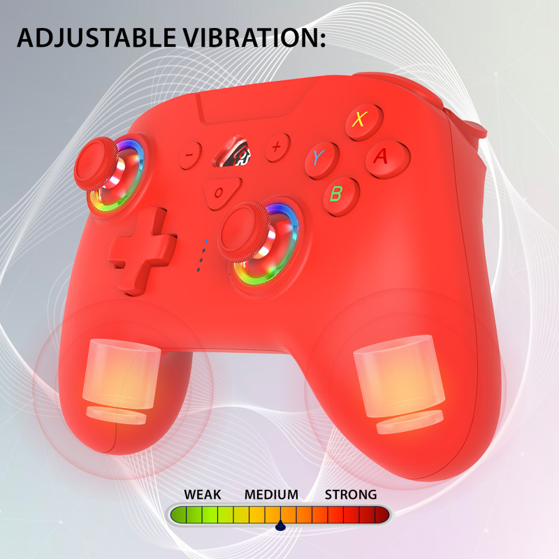 Manette Wireless Led Controller Red Subsonic