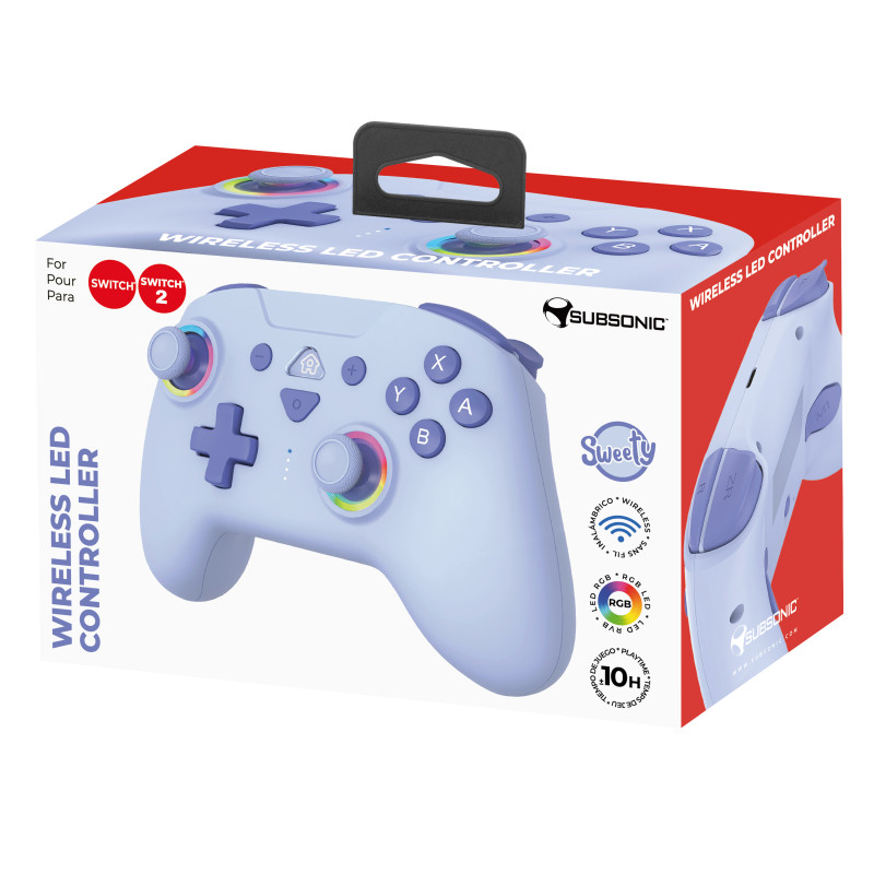 Manette Switch sans fil LED - Bleu | Subsonic