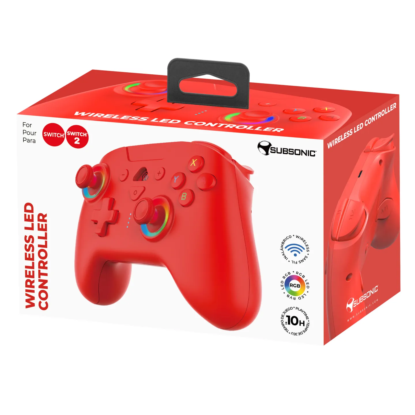 Manette Wireless Led Controller Rouge |Subsonic