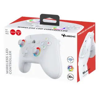 Mando inalámbrico led para Switch 2 & Switch blanco | Subsonic