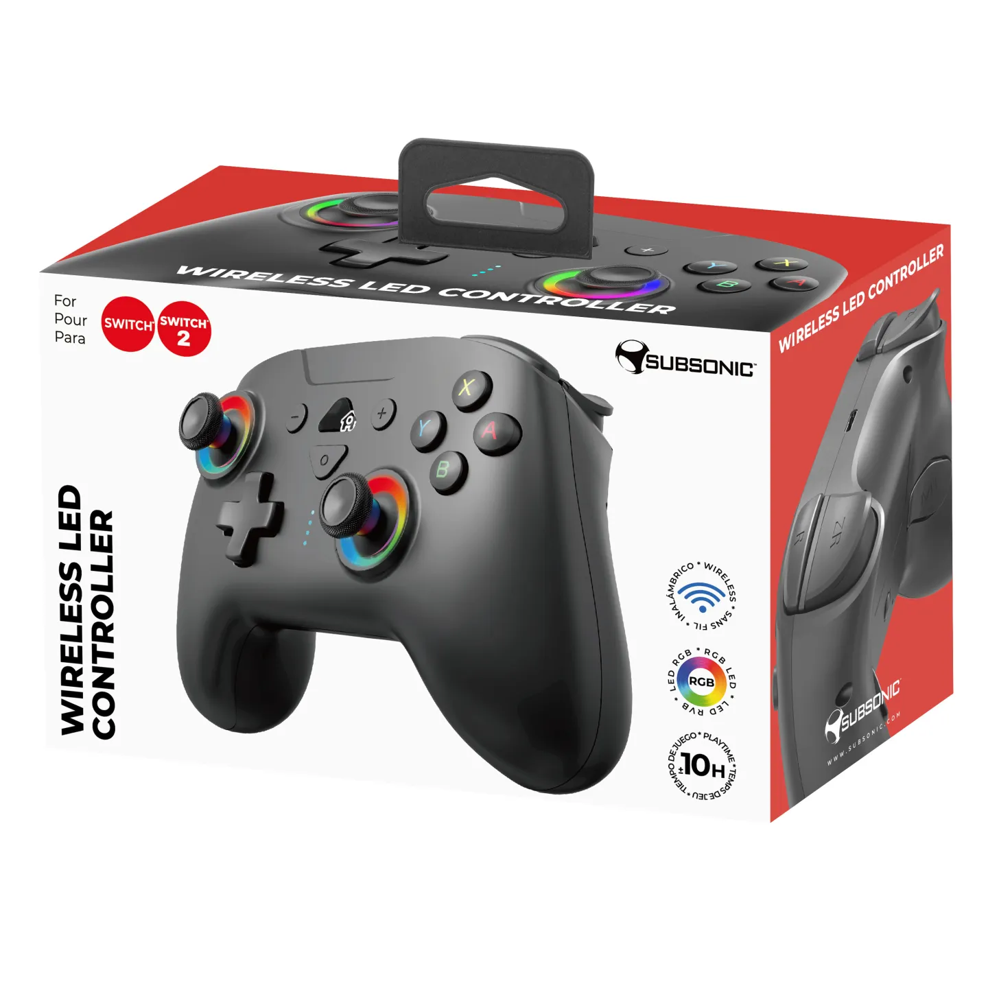 Manette Wireless Led Controller Black Subsonic