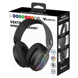 Casque audio gaming LED Vektra - Noir | Subsonic