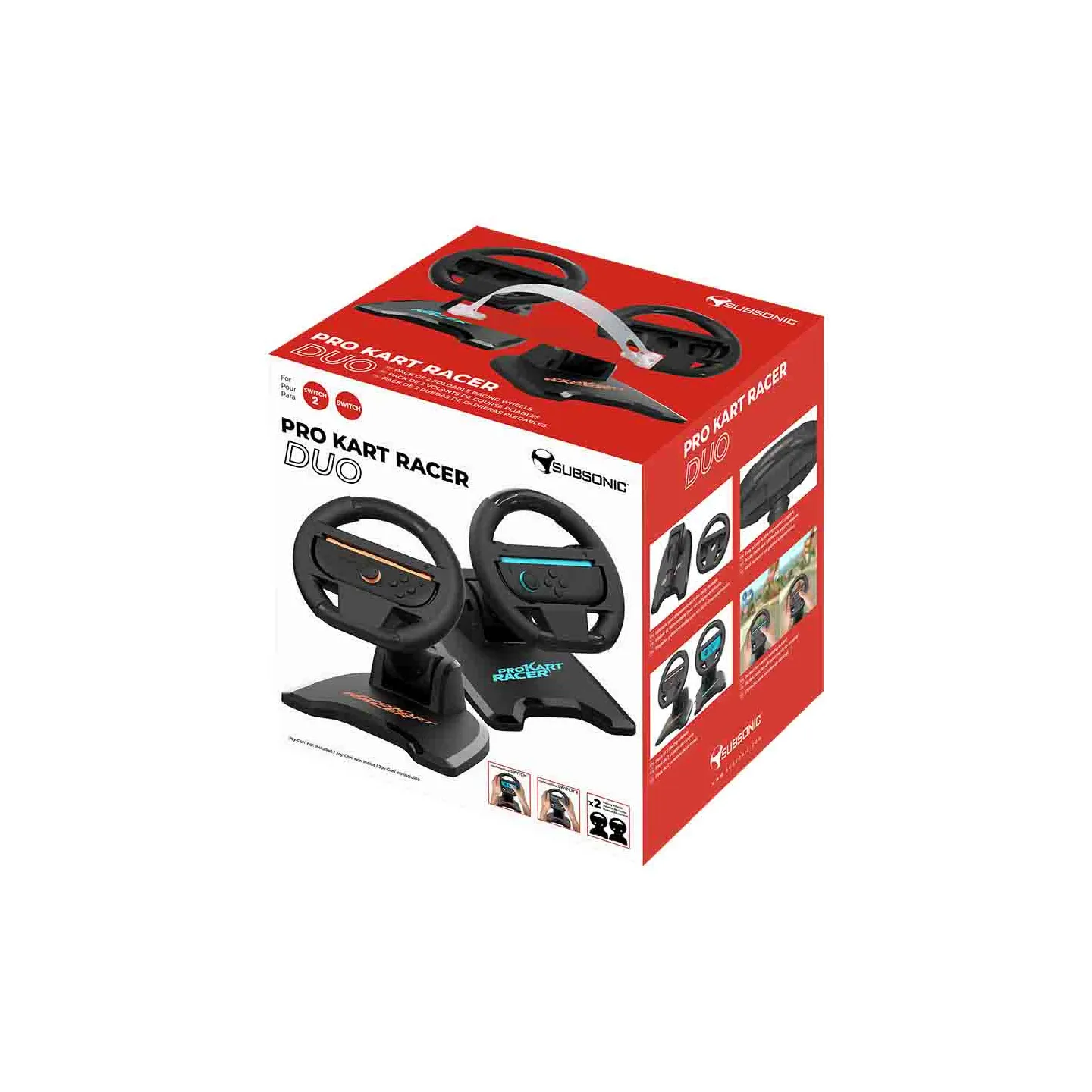 Pack de 2 volantes plegables para Nintendo Switch 2 y Switch | Subsonic