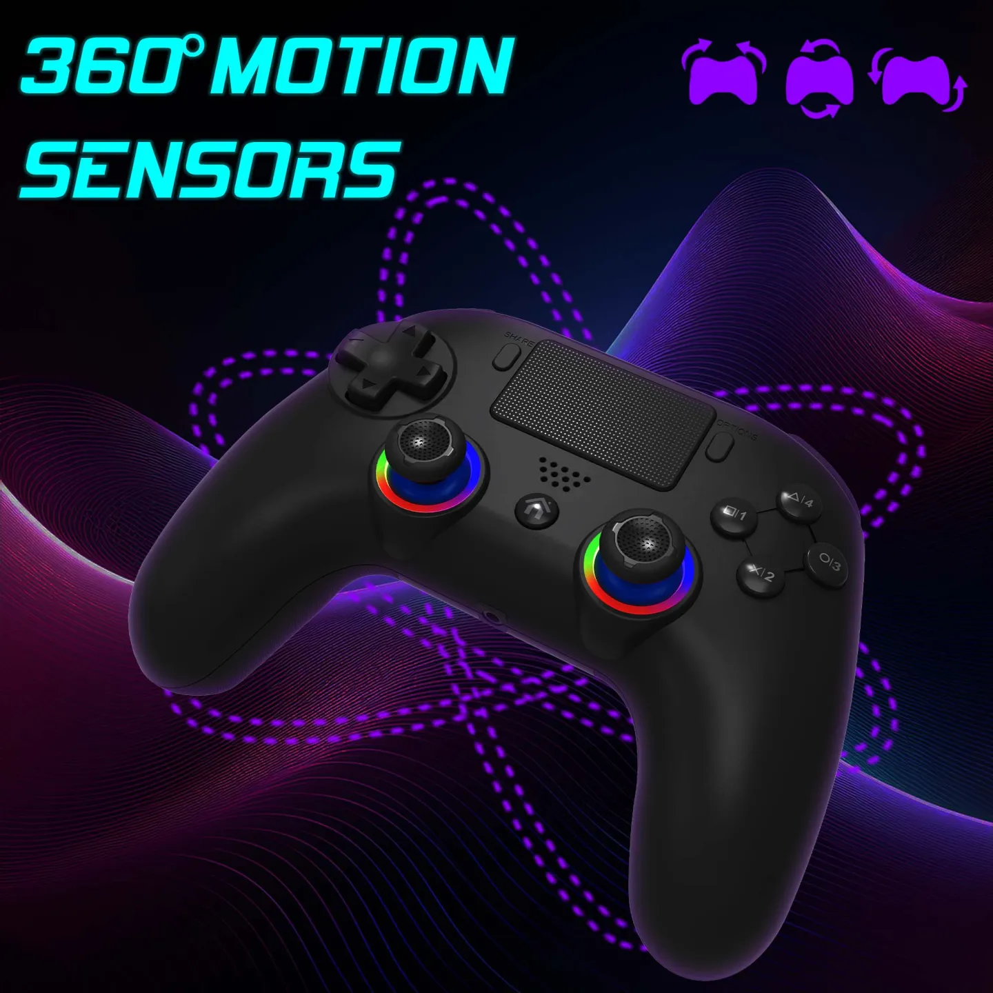 Kabelloser PS5 LED-Controller - Schwarz | Subsonic