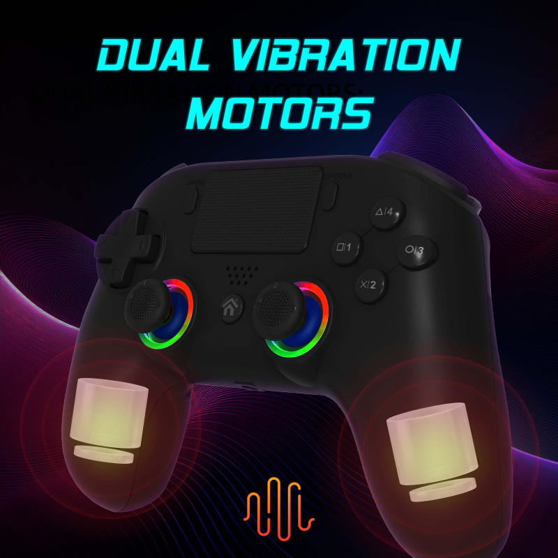 Manette PS5 sans fil LED - Noire | Subsonic