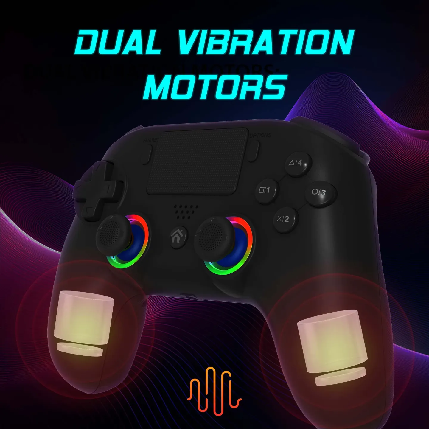 PS5 Wireless LED Controller - Black | Subsonic