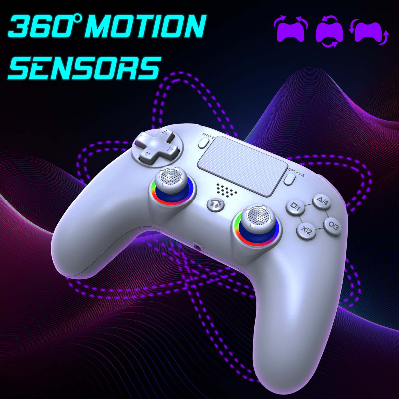 Manette PS5 sans fil LED - Blanche | Subsonic