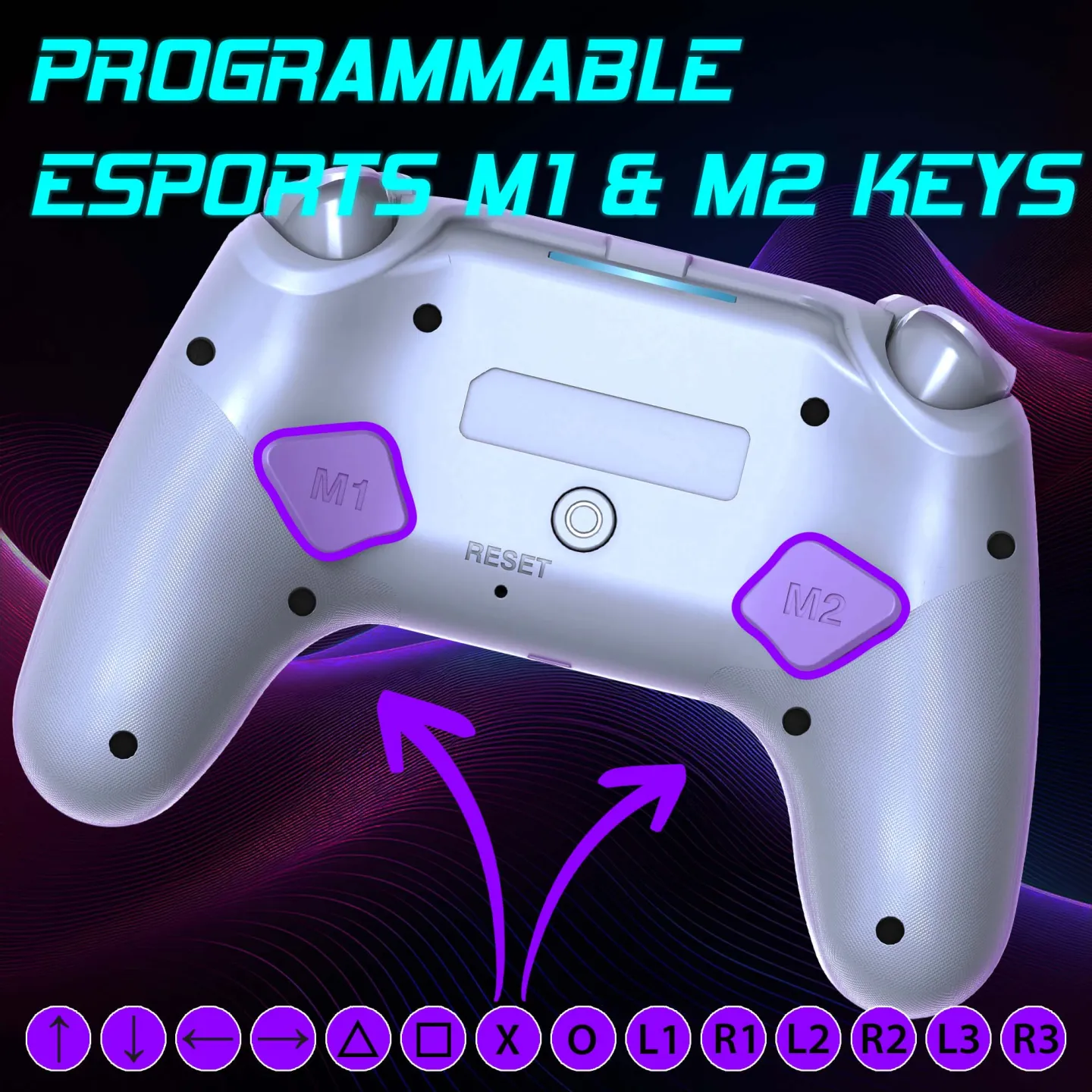 Mando LED inalámbrico PS5 - Blanco
