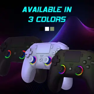 Manette PS5 sans fil LED - Blanche | Subsonic