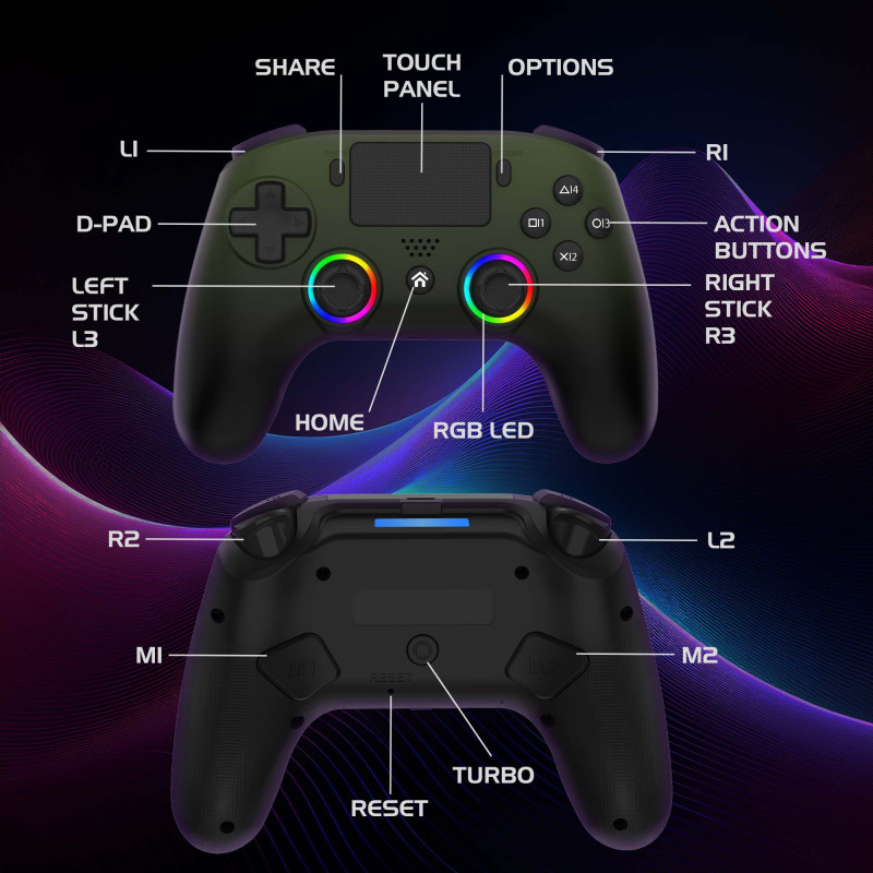PS5 Wireless LED Controller - Green