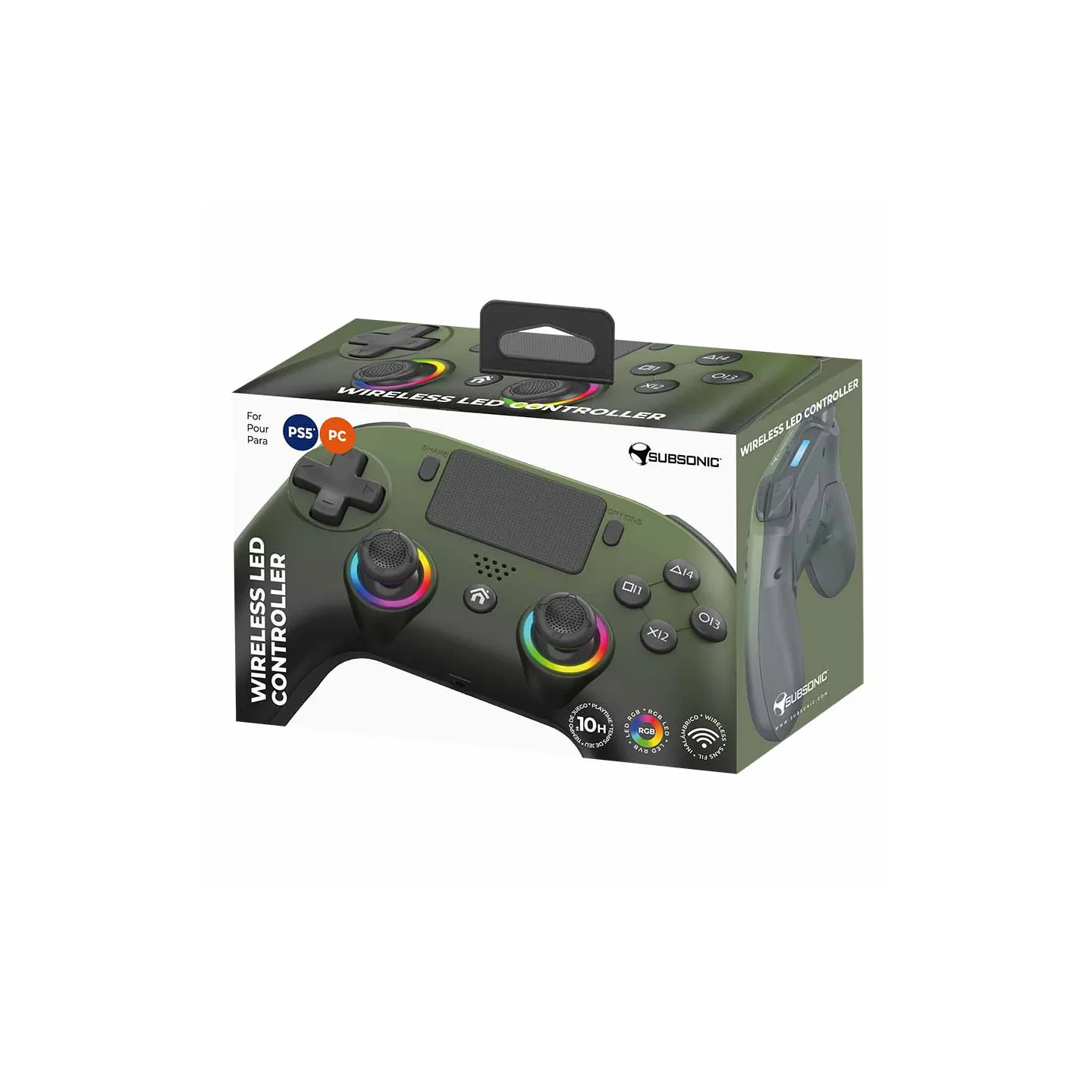 Mando LED inalámbrico PS5 - Verde | Subsonic